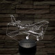 Egyfedelű Repülőgép 7 színű  3D led lámpa