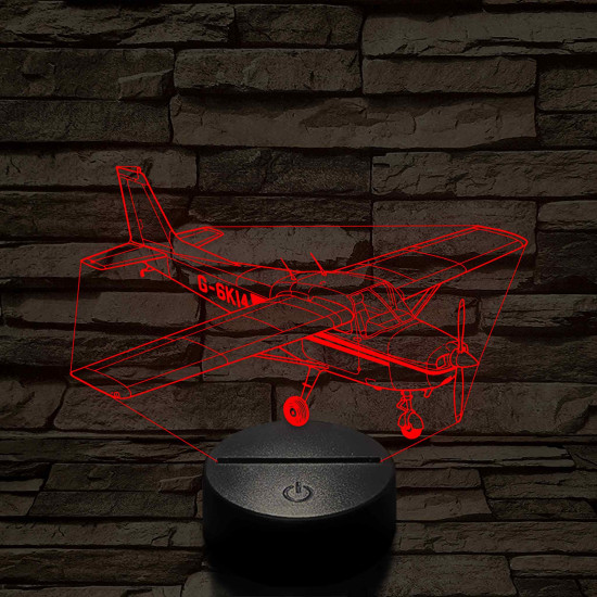 Egyfedelű Repülőgép 7 színű  3D led lámpa