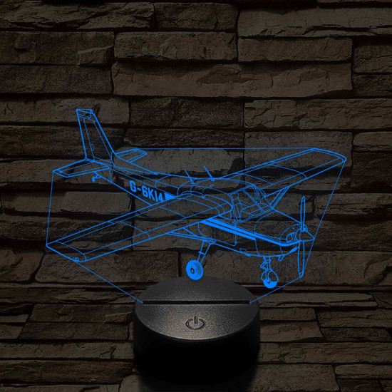 Egyfedelű Repülőgép 7 színű  3D led lámpa