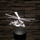 MI 24- es harci helikopter – 7 színű, színváltós 3D LED lámpa