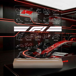 A Bajnokság Nyomában – F1 Versenypályák 7 színű, színváltós 3D LED lámpa