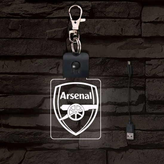 Arsenal világító LED-s kulcstartó