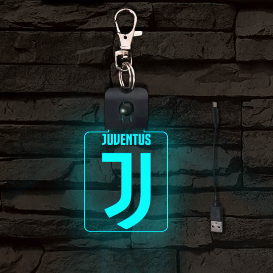 Juventus világító LED-s kulcstartó