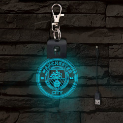 Manchester City LED-s kulcstartó