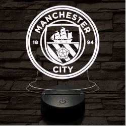 Manchester City FC 3D led lámpa
