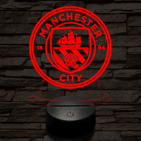 Manchester City FC 3D led lámpa
