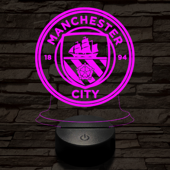 Manchester City FC 3D led lámpa