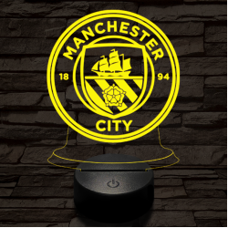Manchester City FC 3D led lámpa