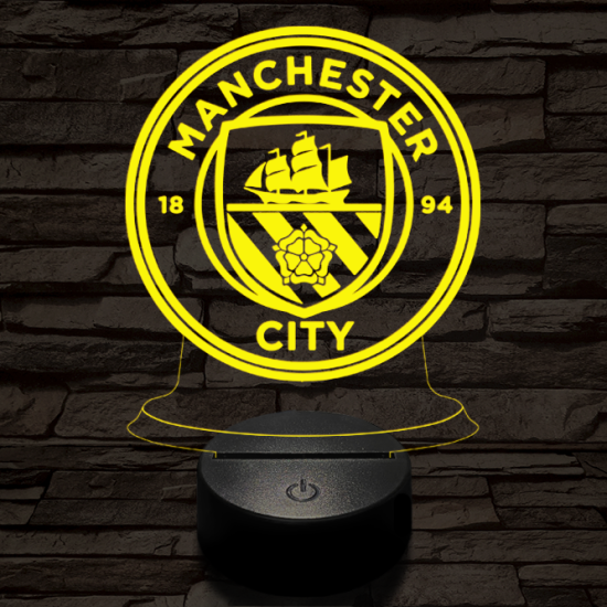 Manchester City FC 3D led lámpa