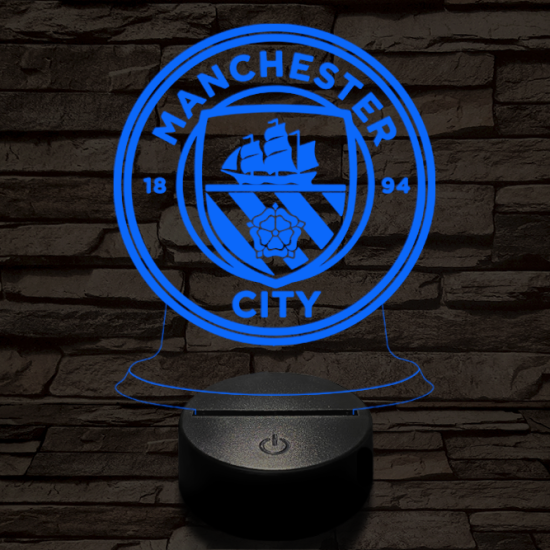 Manchester City FC 3D led lámpa