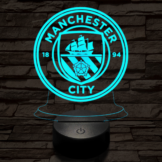 Manchester City FC 3D led lámpa