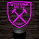 West Ham United FC 3D led lámpa