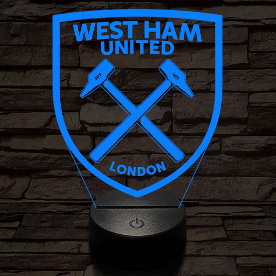 West Ham United FC 3D led lámpa