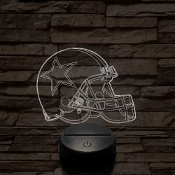 Rugby sisak 7 színű 3D led lámpa