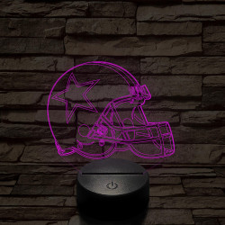 Rugby sisak 7 színű 3D led lámpa