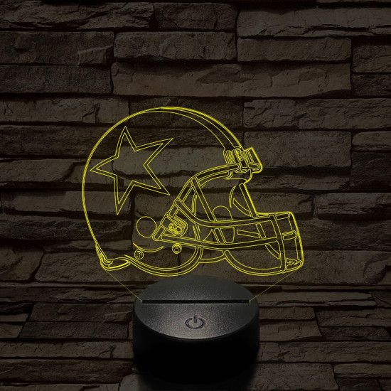 Rugby sisak 7 színű 3D led lámpa