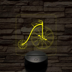Velociped 7 színű 3D led lámpa