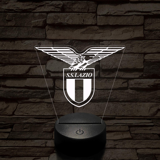 S.S.LAZIO 7 színű 3D led lámpa