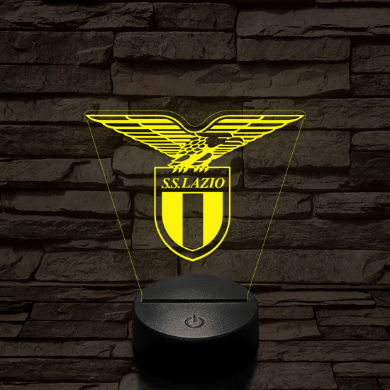 S.S.LAZIO 7 színű 3D led lámpa