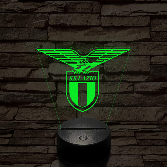 S.S.LAZIO 7 színű 3D led lámpa