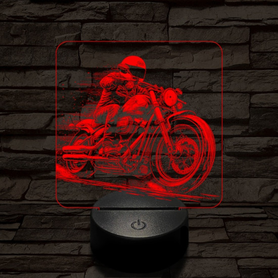 Chopper lazán 7 színű valósághű 3D led lámpa