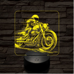 Chopper lazán 7 színű valósághű 3D led lámpa