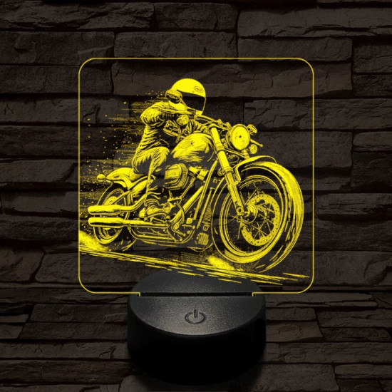 Chopper lazán 7 színű valósághű 3D led lámpa