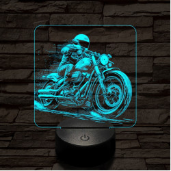 Chopper lazán 7 színű valósághű 3D led lámpa