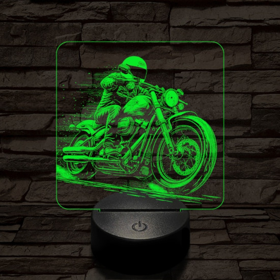 Chopper lazán 7 színű valósághű 3D led lámpa