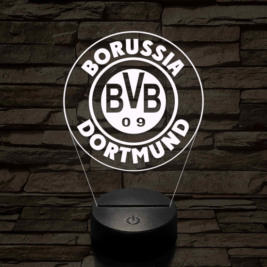 Borussia Dortmund logo 3D led lámpa