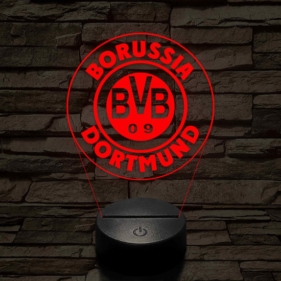 Borussia Dortmund logo 3D led lámpa