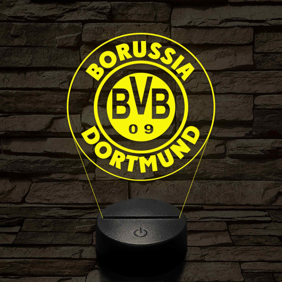 Borussia Dortmund logo 3D led lámpa