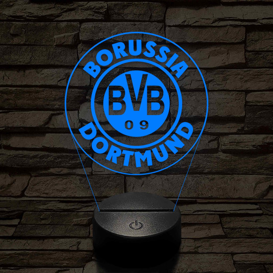 Borussia Dortmund logo 3D led lámpa