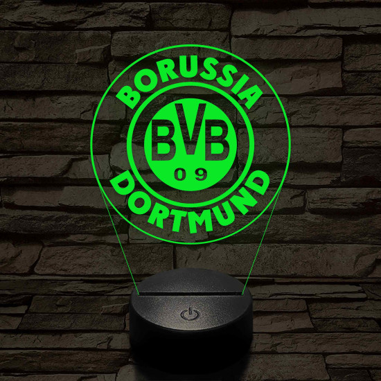 Borussia Dortmund logo 3D led lámpa