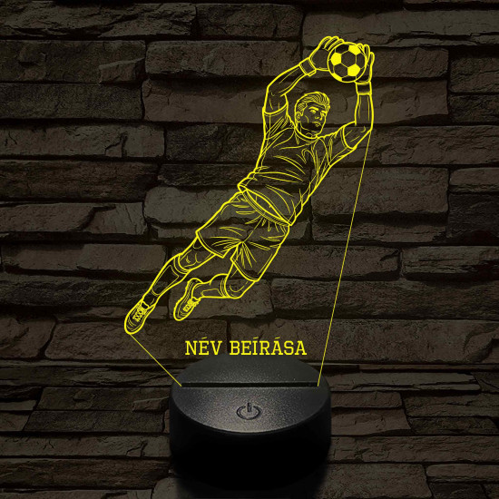 Focista fiú kapus akcióban – 7 színű színváltós 3D LED lámpa
