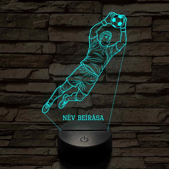 Focista fiú kapus akcióban – 7 színű színváltós 3D LED lámpa