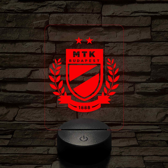 MTK Budapest címer – 7 színű, színváltós 3D LED lámpa