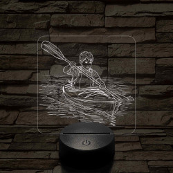 Kajakozó fiú – 7 színű, színváltós 3D LED lámpa