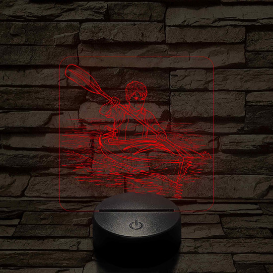 Kajakozó fiú – 7 színű, színváltós 3D LED lámpa