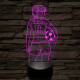 Focista lány – Névvel és Számmal kérhető 7 színű, színváltós 3D led lámpa