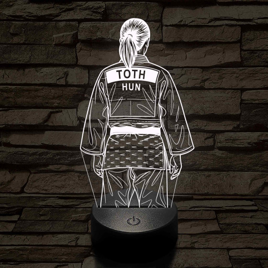 Judós lány – 7 színű, színváltós 3D LED lámpa