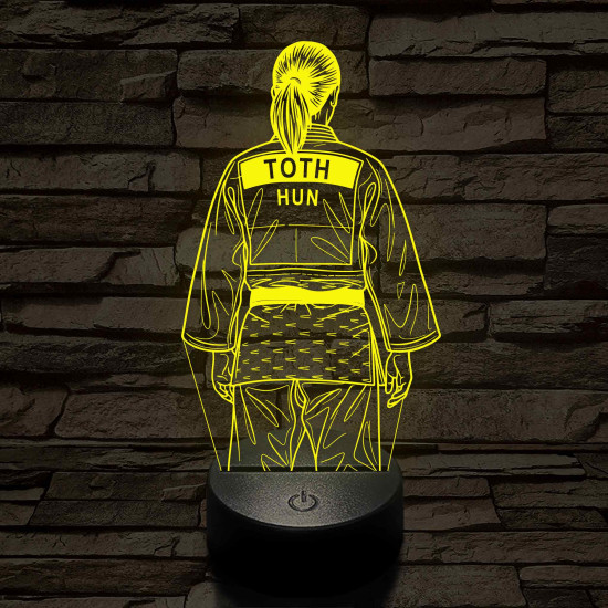 Judós lány – 7 színű, színváltós 3D LED lámpa