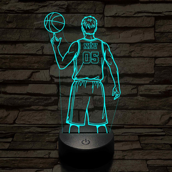 Kosaras fiú – Névvel és Számmal kérhető 7 színű, színváltós 3D led lámpa