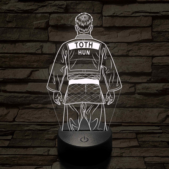 Judós fiú – Névvel kérhető 7 színű 3D led lámpa