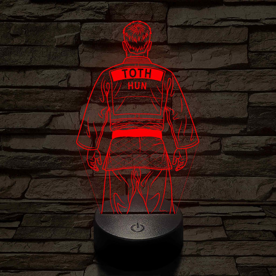 Judós fiú – Névvel kérhető 7 színű 3D led lámpa