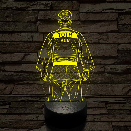 Judós fiú – Névvel kérhető 7 színű 3D led lámpa