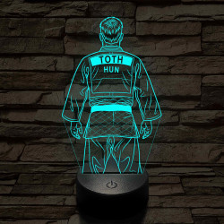 Judós fiú – Névvel kérhető 7 színű 3D led lámpa