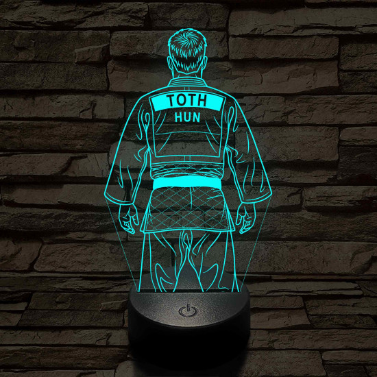 Judós fiú – Névvel kérhető 7 színű 3D led lámpa