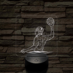 Vízilabdás dobó – Számmal kérhető 7 színű 3D led lámpa