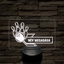 Bowling Bajnok – 7 színű, színváltós 3D LED lámpa